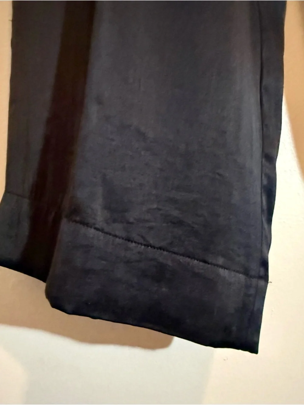 Madewell Black Satin Harlow Wide-Leg Pants, Size 0 - Picture 9 of 9